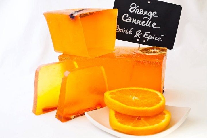 Corbeille cadeau-cannelé savon orange - détente - 1 u - Nature Et