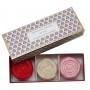 Coffret savons roses "art déco" Soap and the City à Paris chez Soap and the City, savons, bougies, parfums, encens et peluches